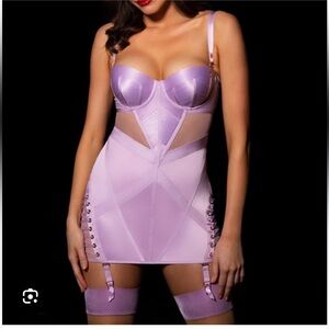 Honey Birdette Jerry Bustier Icy-Violet Bustier Dress 34B.